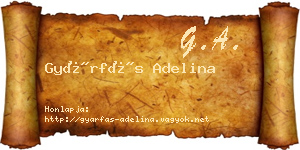 Gyárfás Adelina névjegykártya
